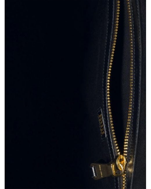 Miu Miu Ivy レザーハンドバッグ Black