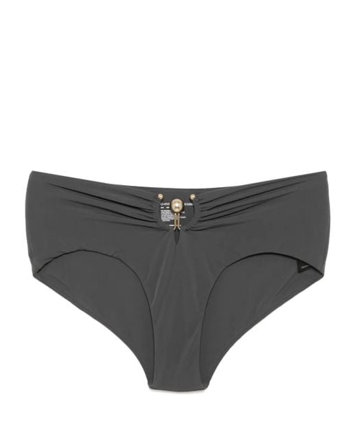 Christopher Esber Black Orbit Ruched Bikini Bottoms