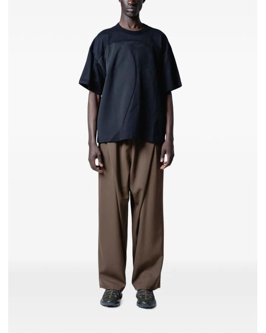 Yoshio Kubo Blue Mesh-Panel T-Shirt