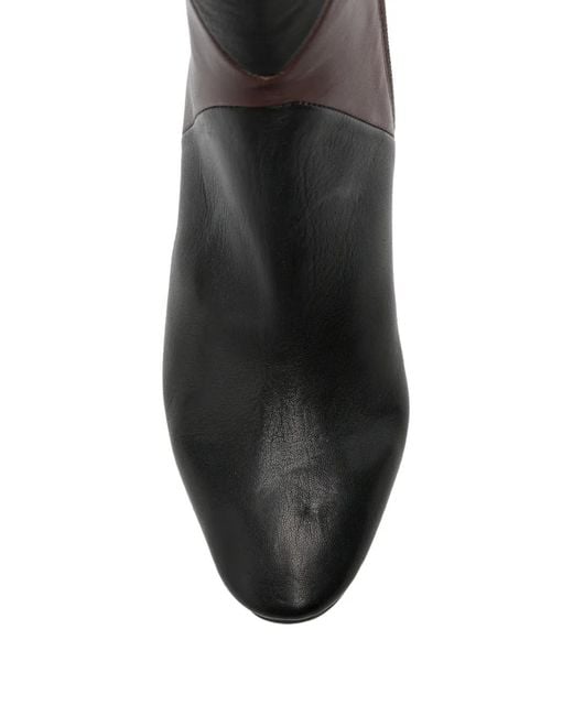 Kudeta Black Patchwork Leather Ankle Boots