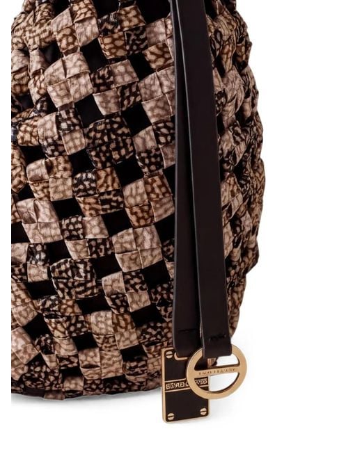 Borbonese Brown Gewebte Tote Bag