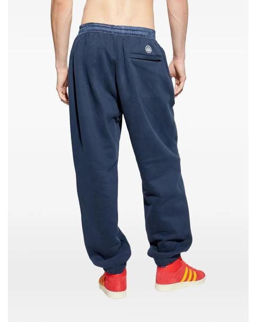 Adidas Blue Wilpshire Spzl Drawstring-Fastening Track Pants for men