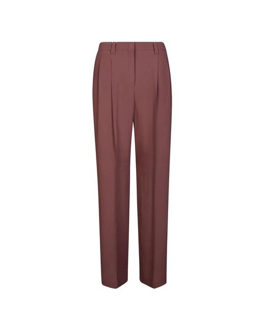 Incotex Purple Pleated Crêpe Trousers