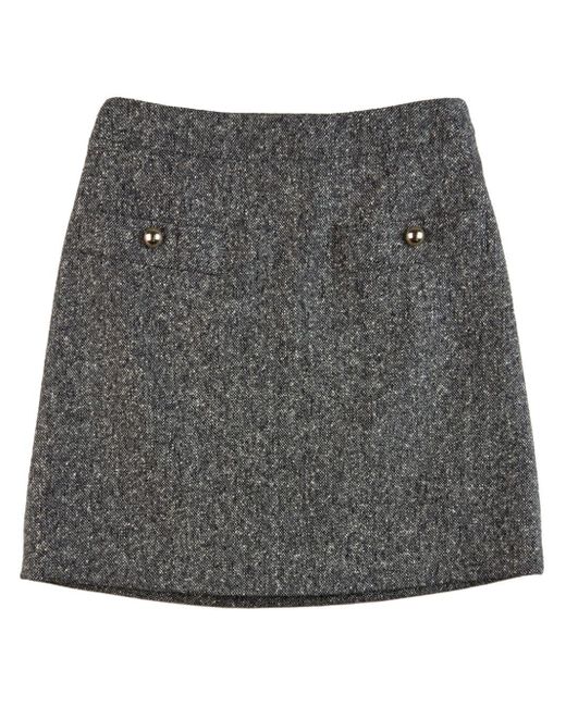Fay Gray High-waisted Wool Miniskirt
