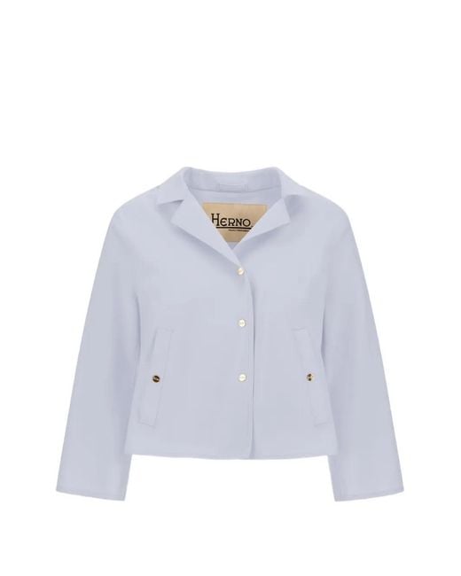 Herno Blue Button-Fastening Jacket