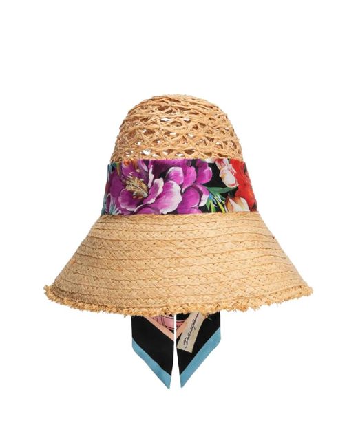 Dolce & Gabbana Pink Raffia Sun Hat