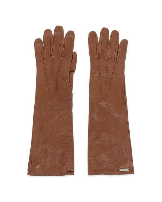 DSquared² Brown Gants Opera En Cuir