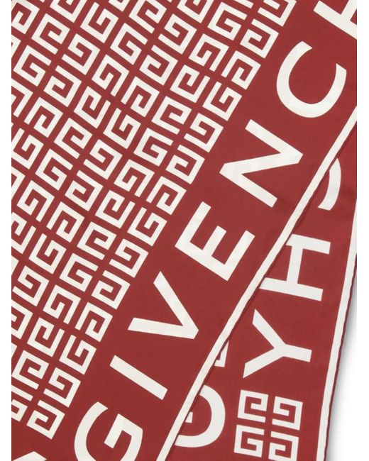 Givenchy 4g-print Scarf Red