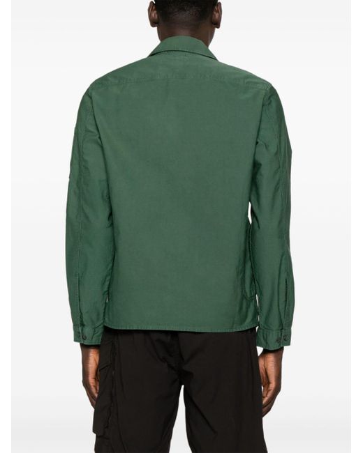 C P Company Katoenen Sweater Met Lensdetail in het Green voor heren