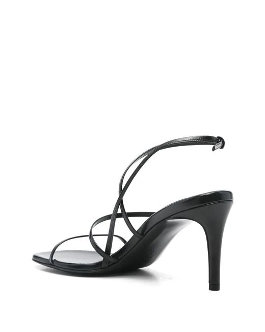 Khaite Black 75Mm Loop Sandals