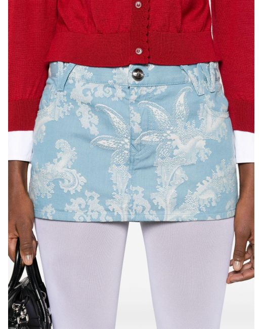 Minifalda Foam con motivo en jacquard Vivienne Westwood de color Blue