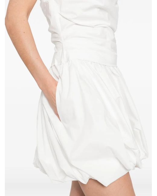 Jonathan Simkhai White Gathered Mini Dress