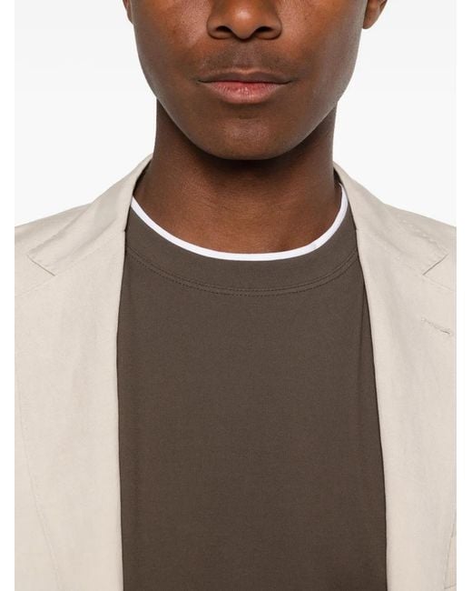 Kiton Brown T-Shirt À Col Rond for men