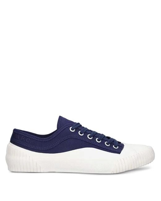 A.P.C. Blue Iggy Canvas Lace-Up Sneakers for men