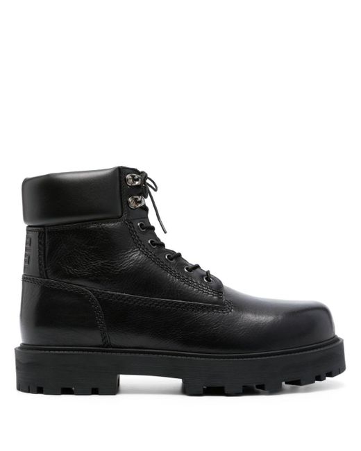 Givenchy Black Show 4g-motif Ankle Leather Boots for men
