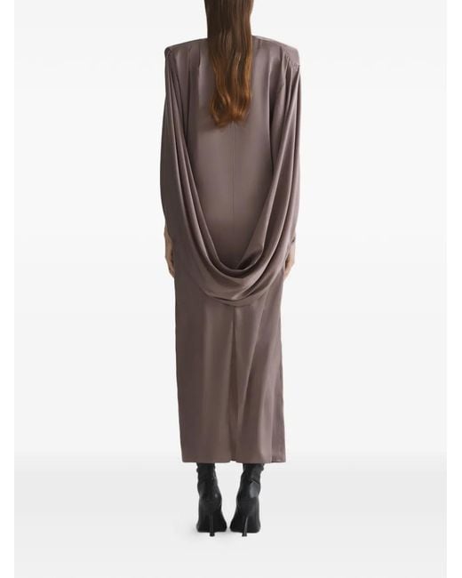 Mugler Women's Brown Scarf Draped Dress - www.web.smkmuhngawen.sch.id