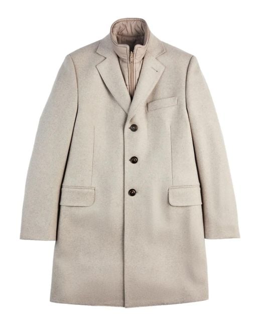 Fay Doppelreihiger Mantel in Natural für Herren