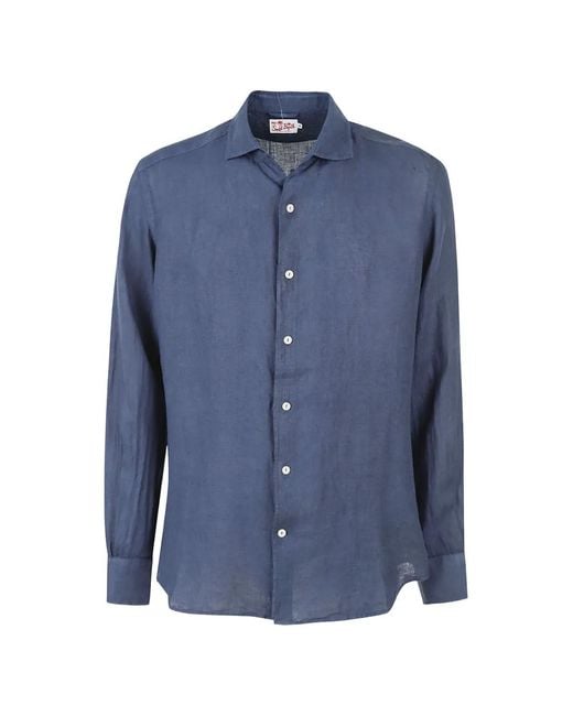 Mc2 Saint Barth Blue Buttoned Shirt for men