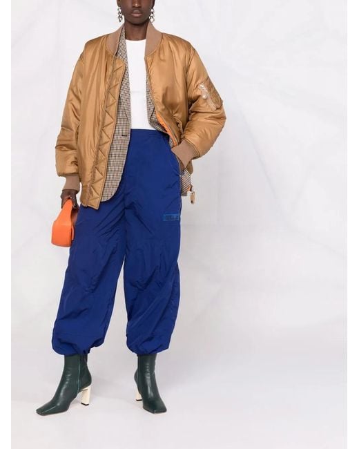 Stella McCartney Blue Padded Bomber Jacket