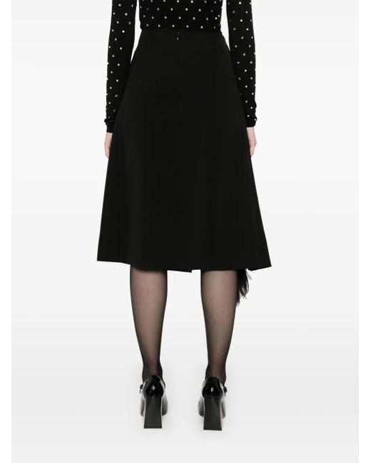 Stella McCartney Black Appliqué-Detailed Midi Skirt