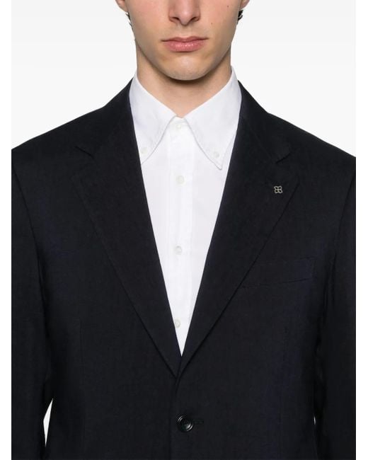 Tagliatore Anzug Mit Slub-Struktur in Black für Herren