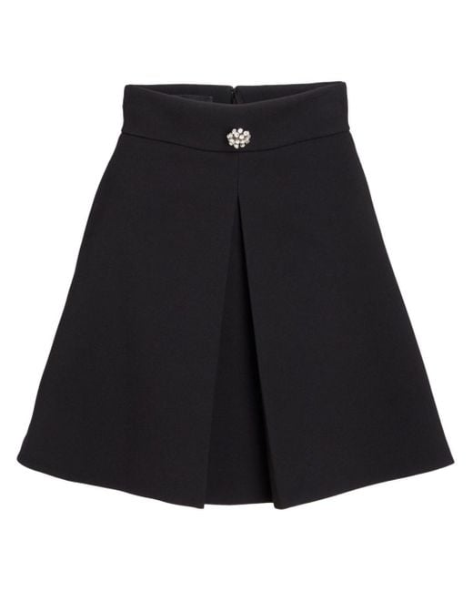 Giambattista Valli Decorative button A line Mini Skirt in Black Lyst UK