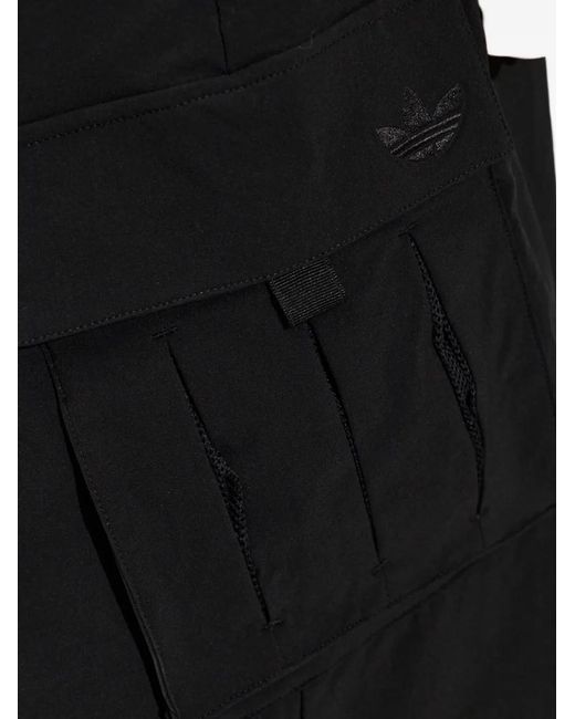 Adidas Black Pleated-Detail Trousers for men