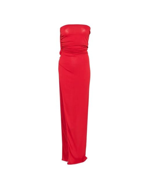 Rick Owens Gedrapeerde Top Met Split in het Red