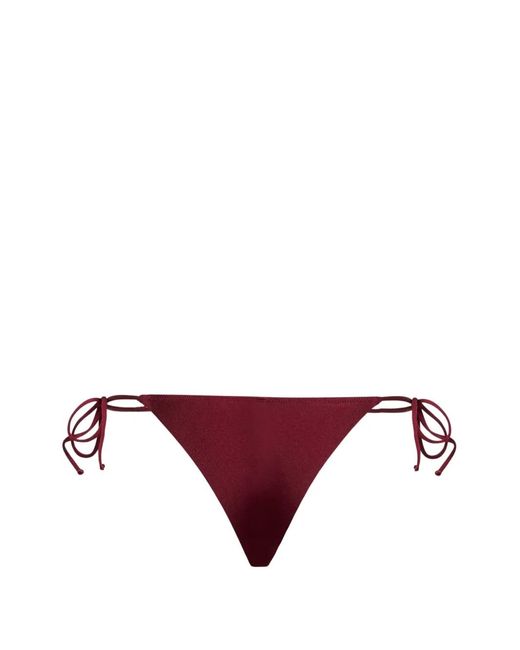 Mc2 Saint Barth Purple Marielle Plate Side-Tie Bikini Bottoms