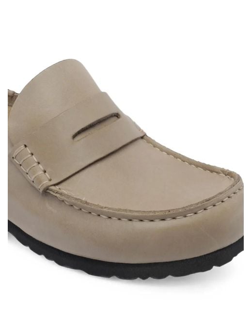 Birkenstock White Naples Leather Mules