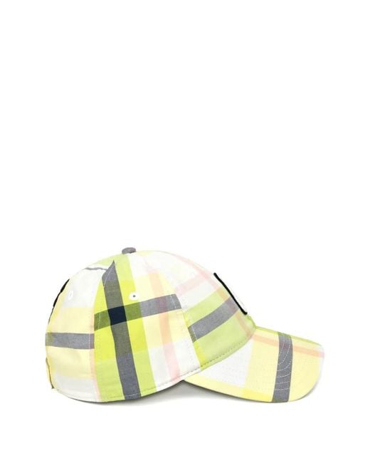 Aape By A Bathing Ape Green Checked-Pattern Logo-Patch Cap for men