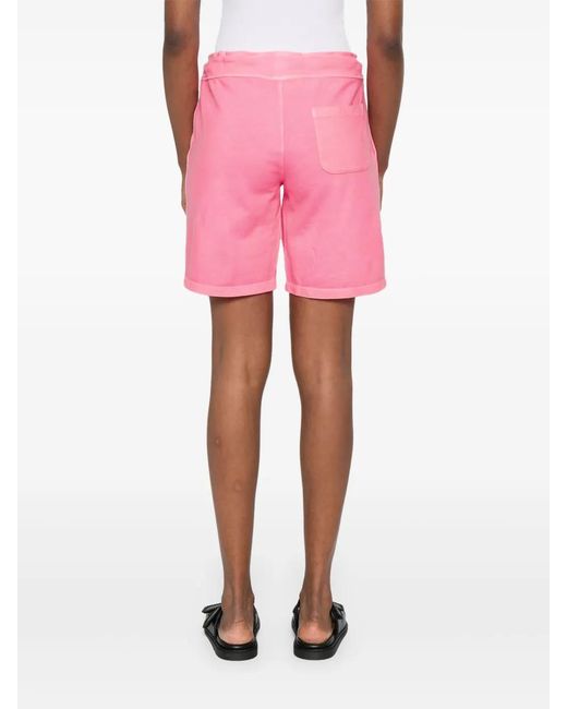 Juvia Pink Cotton-Blend Shorts