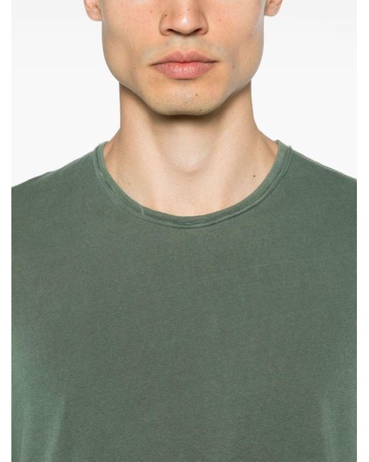 Majestic Filatures Green Crew-neck Organic Cotton T-shirt for men