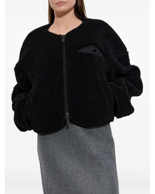 DSquared² Black Embroidered Fleece Jacket