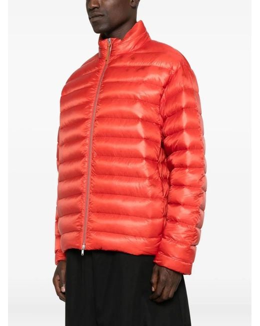 Jil Sander Red Quilted Down Jacket for men