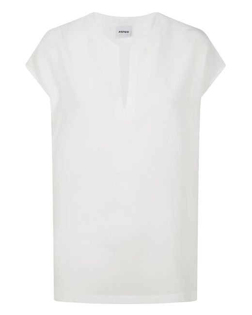 Aspesi White Linear Classic Top