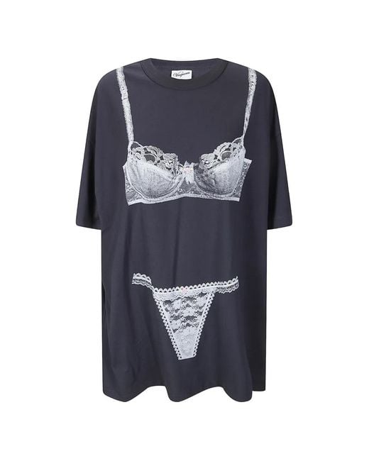 VAQUERA Blue Trompe L'Oeil T-Shirt