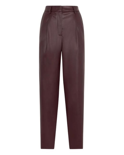 Pantalones de piel vegana Boglioli de color Purple