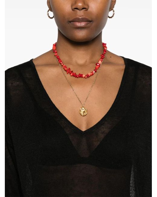 P.A.R.O.S.H. Black Fine-Knit Blouse