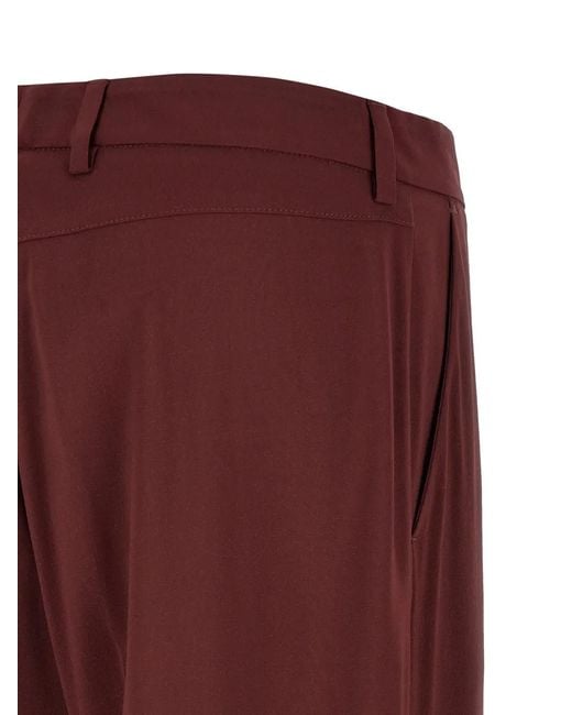 Alberto Biani Red Wide-Leg Palazzo Pants