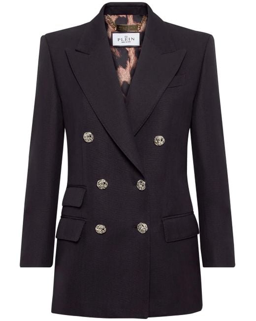 Blazer con doble botonadura Philipp Plein de color Blue