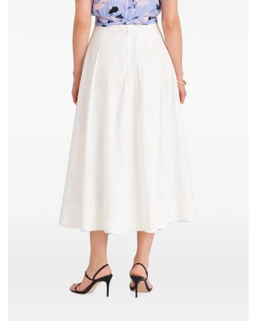 Temperley London White Elodie Pleated Elodie Skirt