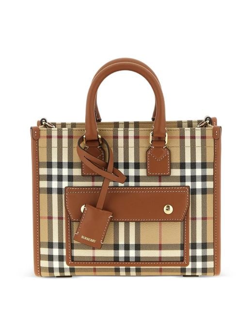 Burberry Brown Freya Mini Tote Bag