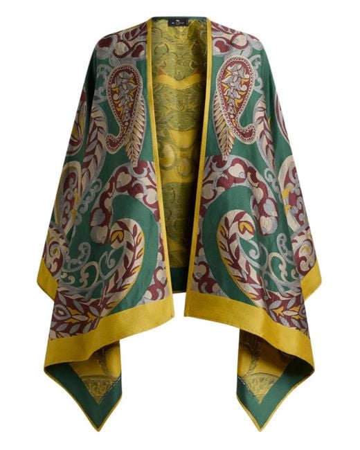 Etro ペイズリーケープ Yellow