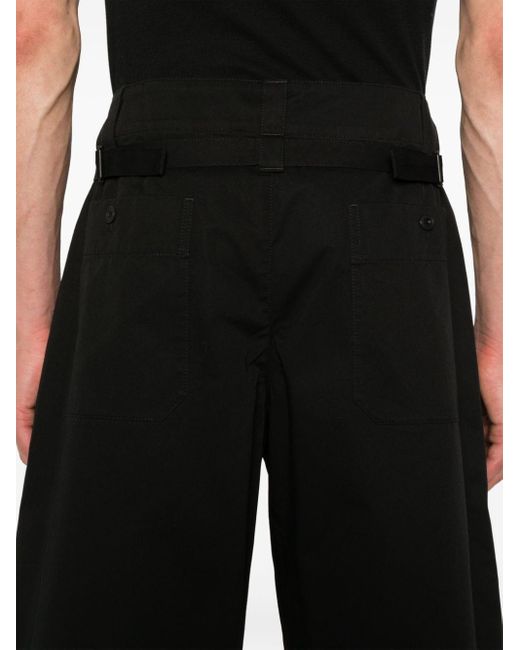 Lemaire Black Twill-Weave Bermuda Shorts for men