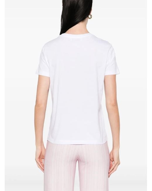 ERMANNO FIRENZE ビジュートリム Tシャツ White
