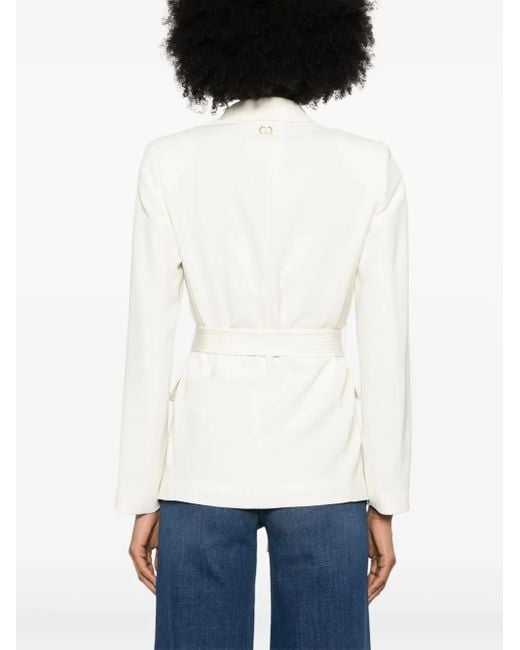 Blazer À Taille Ceinturée Twinset en coloris White