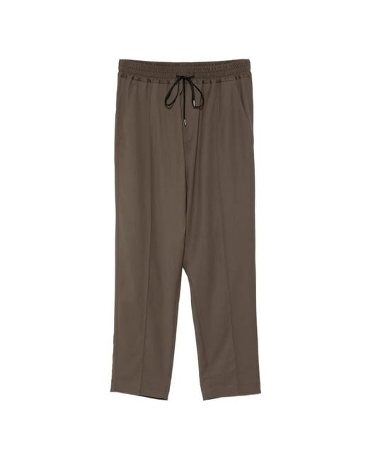 Isabel Benenato Gray Drawstring Trousers for men