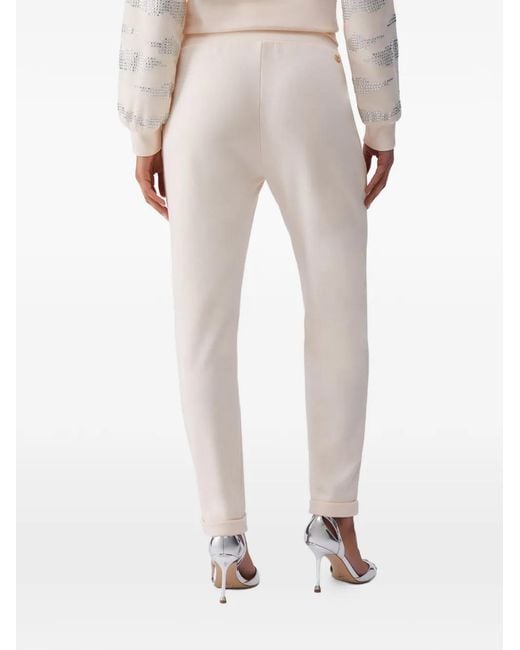 Liu Jo White Elasticated Drawstring Trousers