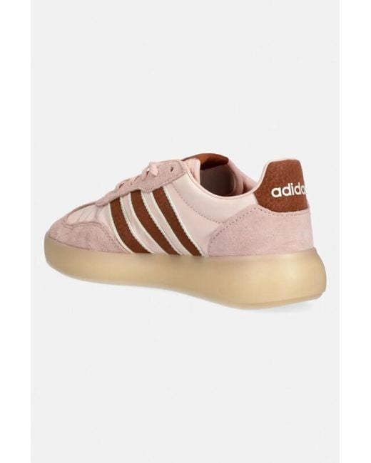 Adidas Pink Panelled Low-Top Sneakers